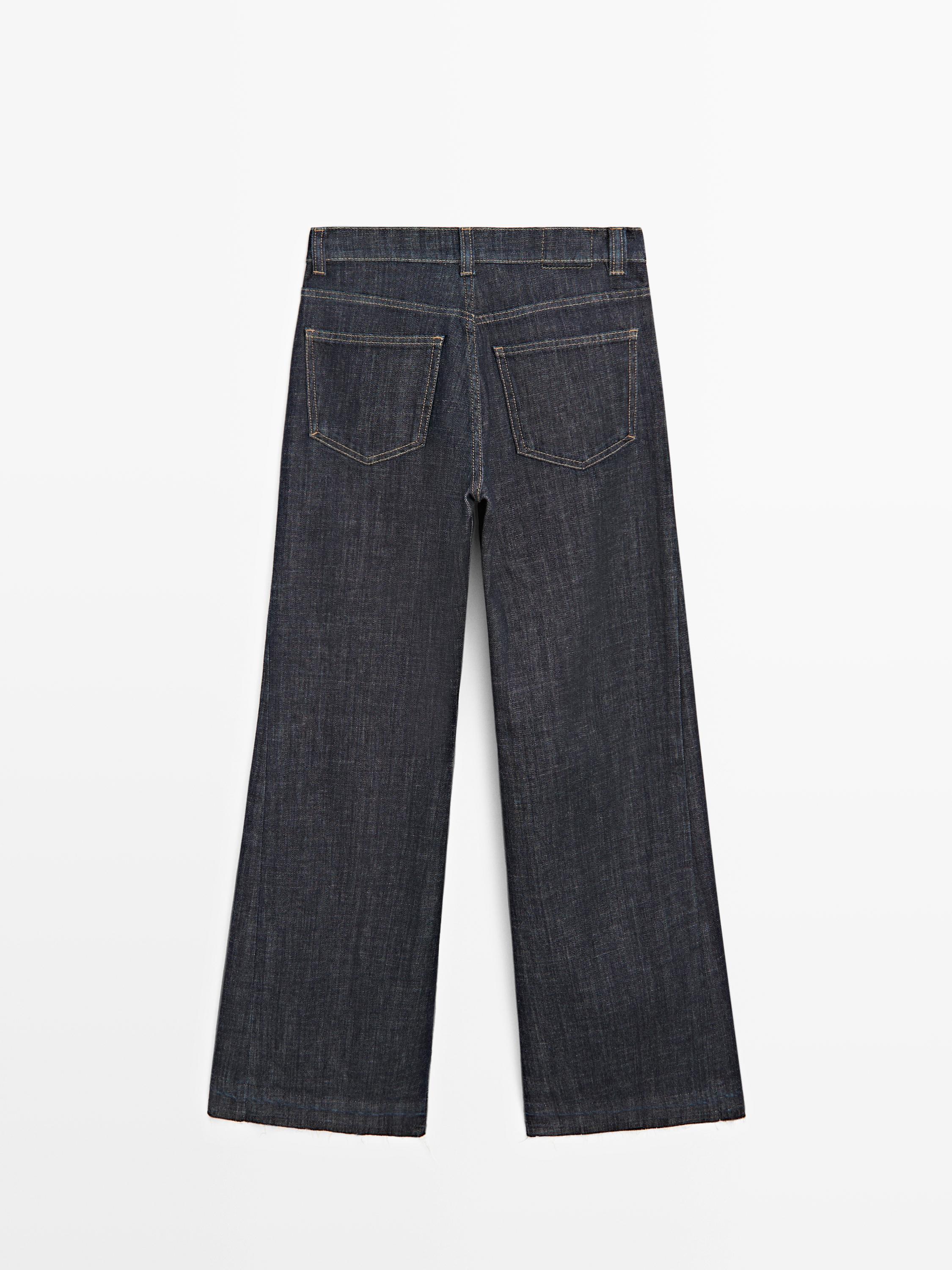 Flared high-waist jeans